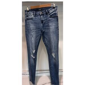 Dear John Women's Mid Rise Joyrich Comfort Skinny jeans Size 28 Distressed